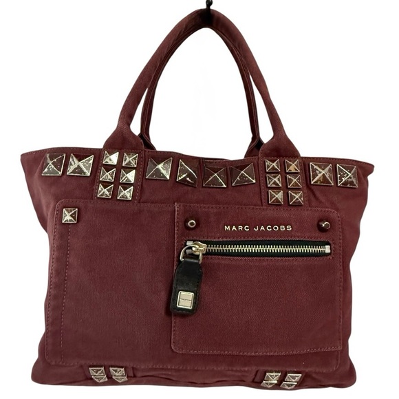 Marc Jacobs Canvas Chipped Studs Tote Bag - Picture 2 of 12
